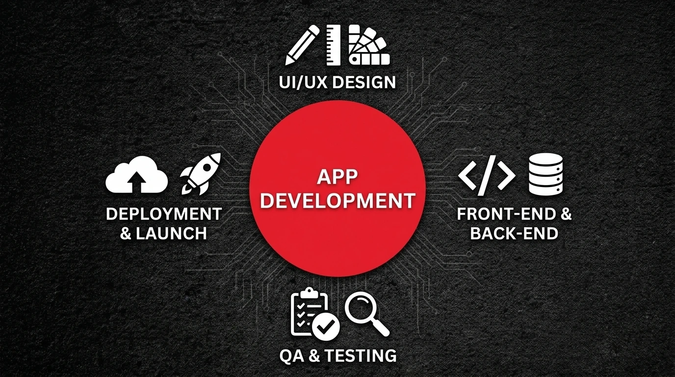 Dot with app development elements ae0dfea435 Digital Marketing & Creative Agency - Strategos Media Solutions